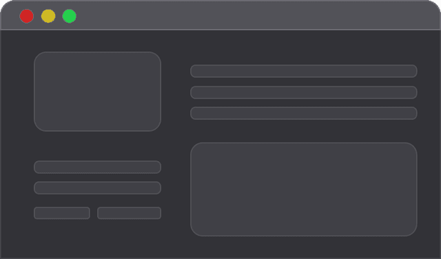 Example wireframe showing CopyCoder's design template structure